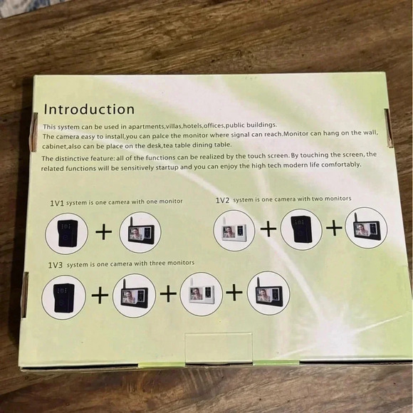 💥Wireless Video Door Phone Intercom/Door Bell Digital/2 Color Monitors/Security - Picture 12 of 15